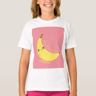 weiße Halbärmel-T-Shirts für Kinder mit Bananendes T-Shirt