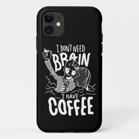 Weiße Hälfte Kaffee trinken Zombie Case-Mate iPhone Hülle (Rückseite)