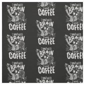 Weiße Hälfte Kaffee trinken Zombie Stoff (Muster)