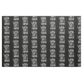 Weiße Hälfte Kaffee trinken Zombie Stoff (Fat Quarter (45,7 x 55,9 cm))