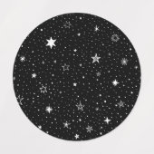 Weiße Hand Zangen auf schwarz Etiketten (Design 1)