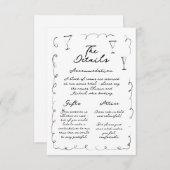 Weiße Hand zeichnen die Detailverpackungskarte Begleitkarte (Vorne/Hinten)