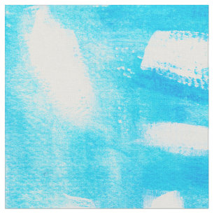 Weiße handgemalte Brushstrokes Aquarell des Aqua Stoff