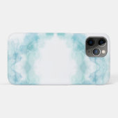 Weiße Handyhülle mit hellblauer Wasserfarbe Case-Mate iPhone Hülle (Rückseite (Horizontal))