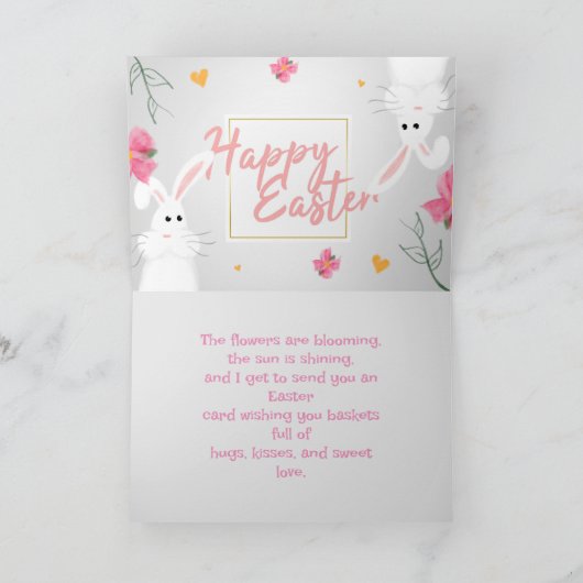 WEISSE HARTEN OSTKARTE DANKESKARTE (Innenseite)