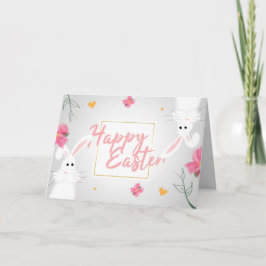 WEISSE HARTEN OSTKARTE DANKESKARTE