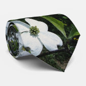 Weiße Hartriegel-Blumen-Krawatte Krawatte (Gerollt)