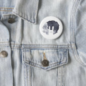 Weiße Häschen-Silhouette Button (Beispiel)