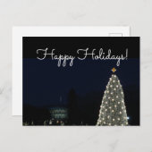 Weiße Haus und National Tree Weihnachtsfeiertag DC Postkarte (Vorne/Hinten)
