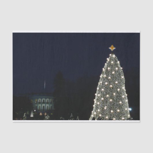 Weiße Haus und National Tree Weihnachtsfeiertag DC Seidenpapier (Vorderseite)