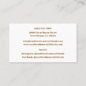 Weiße hausgemachte Türkei Fleisch zubereitete Lebe Visitenkarte (Rückseite)