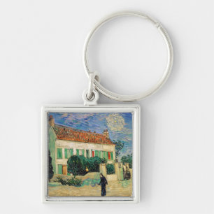Weiße Hausnacht Van Gogh Schlüsselanhänger