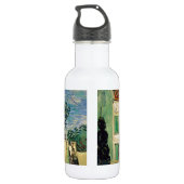 Weiße Hausnacht Van Gogh Trinkflasche (Rückseite)