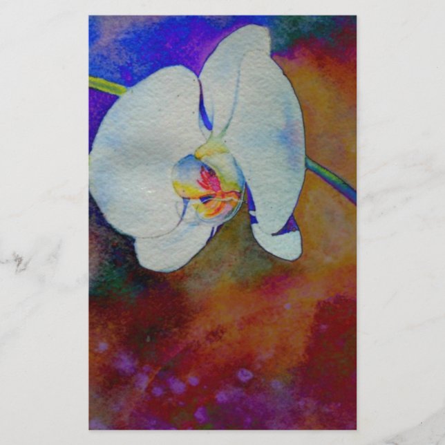 Weiße Hawaiianische Orchideenfarbe (Vorderseite)