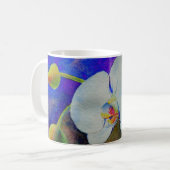 Weiße Hawaiianische Orchideenfarbe Kaffeetasse (Vorderseite Links)
