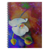 Weiße Hawaiianische Orchideenfarbe Notizblock (Vorderseite)