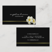 Weiße hawaiische Blumen-Geschäfts-Karte Visitenkarte (Vorne/Hinten)