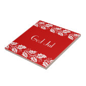 Weiße Heilige in rot - Gott Jul Fliese (Seite)