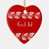 Weiße Heilige in rot - Gott Jul Keramik Ornament (Rechts)