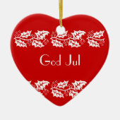 Weiße Heilige in rot - Gott Jul Keramik Ornament (Vorne)