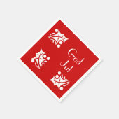 weiße Heilige in Rot Serviette (Ecke)