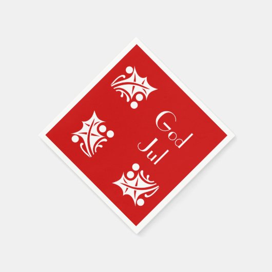 weiße Heilige in Rot Serviette (Ecke)