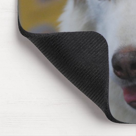 Weiße heisere Mausunterlage Mousepad (Ecke)