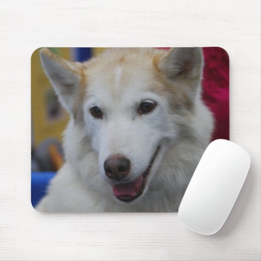 Weiße heisere Mausunterlage Mousepad (Mit Mouse)
