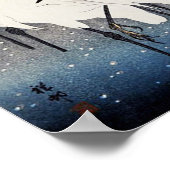 Weiße Helden im Schnee, Ohara Koson, Holzschnitt Poster (Ecke)