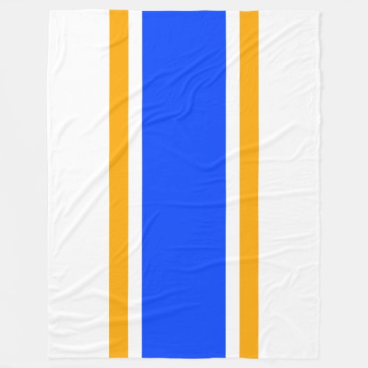 Weiße, hellblaue gelbe Streifen auf weiß Fleecedecke (Vorderseite)