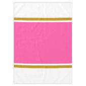 Weiße, hellrosa braune Racingstreifen auf weiß Tischdecke (Vorderseite)