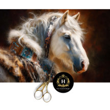 Weiße Hengst Western Möbel Decoupage