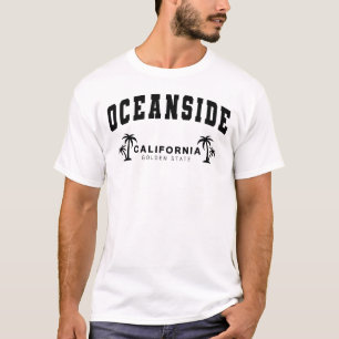 Weiße Herren Oceanside, Kalifornien, Golden State T-Shirt