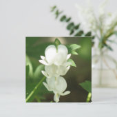 Weiße Herz-Einladung Einladung (Stehend Vorderseite)