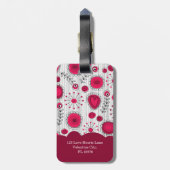 Weiße Herzchen Blume Blumenname Gepäckanhänger (Rückseite vertikal)