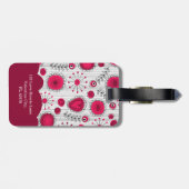 Weiße Herzchen Blume Blumenname Gepäckanhänger (Rückseite horizontal)