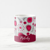 Weiße Herzchen Blume Blumenname Kaffeetasse (Mittel)