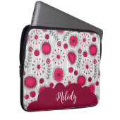 Weiße Herzchen Blume Blumenname Laptopschutzhülle (Vorne Rechts)