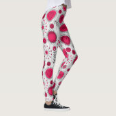 Weiße Herzchen Blume Blumenname Leggings (Rechts)