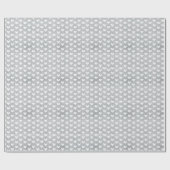Weiße Herzen auf grauem Leinen Geschenkpapier (Flach)