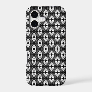 Weiße Herzen auf schwarzem Muster iPhone 5 Hülle