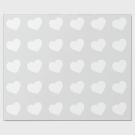 Weiße Herzen Geschenkpapier