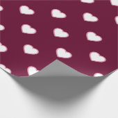 Weiße Herzen Geschenkpapier (Ecke)