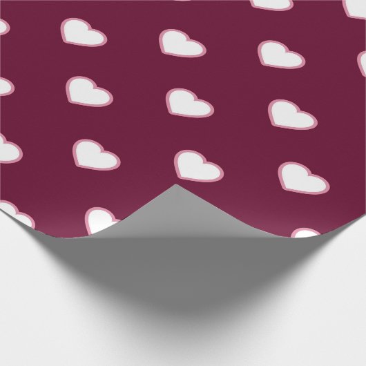 Weiße Herzen Geschenkpapier (Ecke)