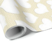 WEISSE HERZEN GESCHENKPAPIER (Rolleneckpunkt)