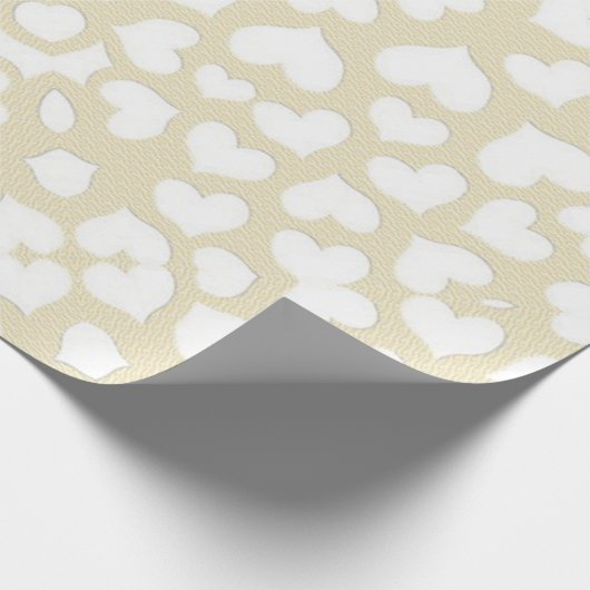 WEISSE HERZEN GESCHENKPAPIER (Ecke)