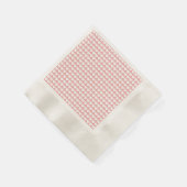 Weiße Herzen in Rosa Serviette (Ecke)