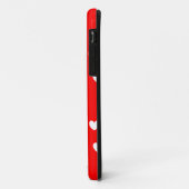 Weiße Herzen in Rot Case-Mate iPhone Hülle (Hinten/Links)