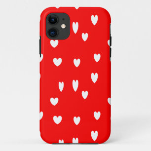 Weiße Herzen in Rot Case-Mate iPhone Hülle