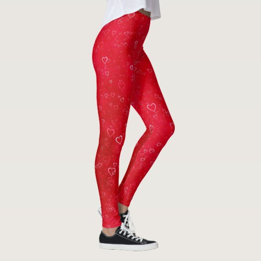 Weiße Herzen Leggings (Rechts)
